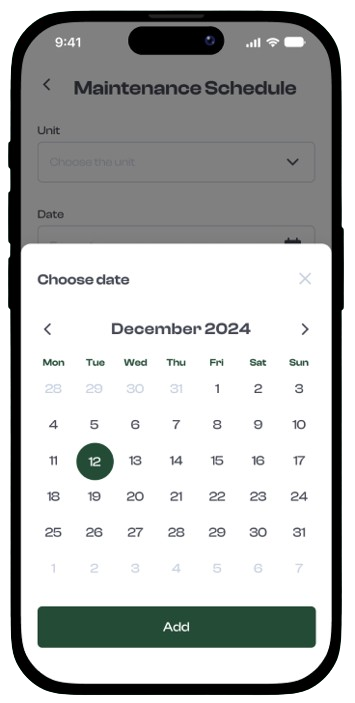 Maintenance Schedule of the Property Management App